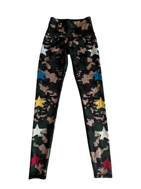 NOLI Women's Camo Multicolor Star Print Tights Leggings Size XS